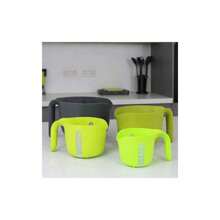 Calitek Mixing Food Prep Set Colander Measuring Jug Non-Slip 4 Piece Set - Green - View 4