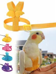 1 件装鹦鹉背带可调节宠物鸟背带牵引绳户外飞行训练绳牵引绳防咬弹性带适用于鹦鹉凤头鹦鹉金刚鹦鹉 - 彩色 - 查看 13