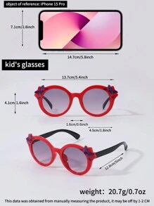 TOMATO CUTE Conjunto de 1/6 de Gafas con marco redondo clásico y decoración de mariposas para niños, de estilo minimalista y de moda, adecuadas para niños y niñas en fiestas, vacaciones, viajes, accesorios diarios y utilería fotográfica - Multicolor - Ver 11