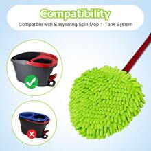 1/2/4Pcs Soft Thicken Triangle Mop Replacement Head Compatible With O-Cedar 1-Tank System Easy To Clean Strong Dust Cleaning Deeply Soft Thicken Microfiber Materials Cleaning Accessories Green