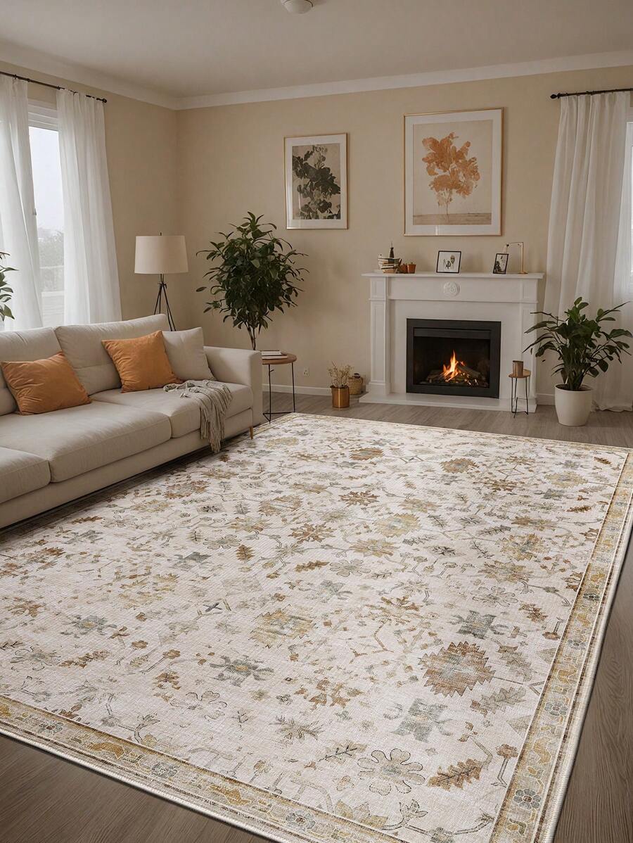 1 tấm - Thảm lớn phong cách Bohemian cổ điển, có thể giặt được, phù hợp cho hành lang, phòng khách và các không gian khác, có thể gấp gọn, mềm mại và thoải mái, chống trơn trượt và có thể giặt được, thích hợp cho phòng khách, nhà bếp, phòng ngủ, phòng học, cạnh giường - Trang trí nhà cửa, thảm lối vào, trang trí phòng nghỉ lễ