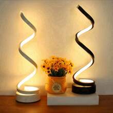 1pc Tricolor Dimmable Spiral Desk Lamp, USB Powered, Suitable For Office, Bedroom, Living Room, Great Gift For Friends