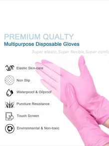 100 Peças Luvas Protetoras Descartáveis de TPE para Cozinha, Trabalhos Domésticos e Limpeza, Cozinha, Banheiro, Casa, Fornecedores Domésticos - Multicolorido - Visão 4