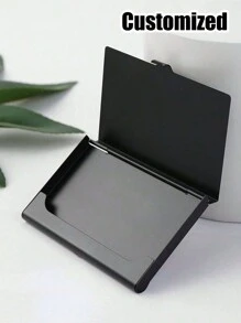 1 Pc Personalized Wallet-Style Business Card Holder, Customizable With Name And Job Title, Portable Metal Card Case, Business Card Holder Metal Business Card Case Pocket Simple Credit Card Holder Card Box,Business Card Aluminum Alloy Stand - Multicolor - View 4