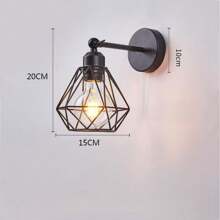 1 件可调节黑色工业复古铁艺壁灯适用于卧室、厨房和走廊（不含灯泡） - 鐵藝壁燈不含燈炮 - 查看 15