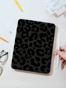 Cheetah,Leopard Print 1pc Black Leopard Print Flat Protective Case, Compatible With IPad 10.2 Inch, IPad Pro 11 2021/2020/10th Gen, IPad Mini 4/5/6, Galaxy Tab A8 10.5 Inch 2022, Matepad 10.4/Tab, With Pencil Slot, Anti-Drop, Tablet Stand