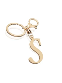 1 pieza Llavero con letra de oro avanzado y elegante, colgante con letra tridimensional, llavero clásico y simple, decoración, accesorio de bolso, versátil para bolsos de trabajo, escuela, compras, mochilas, bolsos de mano, accesorio de bolso, adecuado para regalar a amigos, familia, parejas, novias, regalos importantes, recuerdos de vacaciones