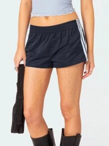Stylish Women's 2025 Side-Stripe Summer Shorts - Elastic Waist Loose Fit Casual Short Pants For Workout & Outdoor Activities