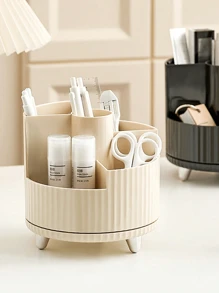 1 Stück drehbarer Kosmetik-Displayständer, Schminktisch-Organizer, Lippenstift- und Make-up-Pinsel-Aufbewahrungsständer, Schmuckkästchen mit großer Kapazität, Badezimmerregal, Schlafzimmer-Aufbewahrungskorb, Schultisch-Aufbewahrungsbox, Stifthalter, Schulanfang Zubehör, Studentenwohnheim-Schreibtisch-Aufbewahrung, Heimdekoration, Muttertag, Geschenk für meine Mutter, Schulanfang Saison Zubehör, Studentenaufbewahrung