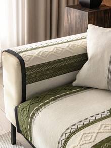 1 Stück Winter Dicke Plüsch Sofa Überwurf, Jacquard Plüsch Material, Anti-Staub Anti-Rutsch Sofa Abdeckung, Stil, Staubdicht, Waschbarer Sofa Decke, Warme Sofa Abdeckung für den Winter