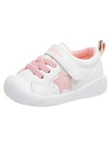 1 par de zapatos nuevos de primavera/otoño para niños pequeños de interior/exterior con suela blanda antideslizante, puntera redonda, suela protectora transpirable de malla, de fácil puesta y quitado con cinta mágica, estilo casual, adecuados para niños y niñas de 6 meses a 3 años