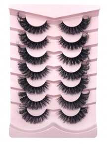 7 pares de pestañas postizas voluminizadas, para mujeres, mamá, esposa, hermana, adolescente, amiga, para fiesta club,pestañas pestans extensiones de pestañas