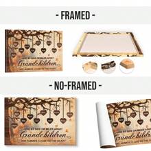 Catygift Grandkids Make Life Grand Custom Photo Framed Canvas, Personalized Home Decoration For Family, Custom Wall Art For Living Room, Birthday And Graduation Gift, Personalized Keepsake - As Shown - View 6