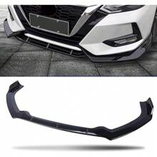 Local Shipping/Fits 7th Nissan Altima 2019 2020 2021 2022 Front Bumper Lip Body Kit Spoiler 1 Set, Shiny Black - Shiny Black - View 1