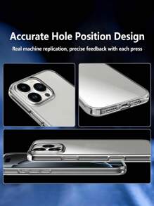 Husă moale din silicon ultra subțire compatibilă cu Iphone 16 16e 15 14 13 12 11 Pro Max Plus Mini Husă transparentă din spate cu gel de siliciu rezistentă la șocuri (film de protecție HD + set de huse pentru telefon) - clar - Vizualizare 5