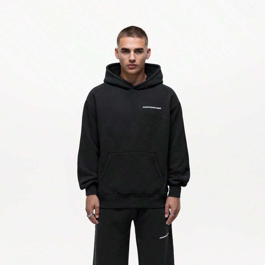 Good for Nothing Vintage Washed Jet Black Hoodie - màu đen - Xem 1