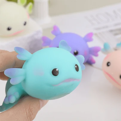 Cartoon Axolotl Squeeze Toy, Stress Relief Toy, Creative Slow Rebound Flour Ball, Stress Relief Toy