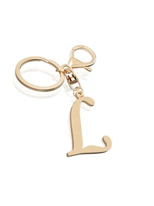 1 pieza Llavero con letra de oro avanzado y elegante, colgante con letra tridimensional, llavero clásico y simple, decoración, accesorio de bolso, versátil para bolsos de trabajo, escuela, compras, mochilas, bolsos de mano, accesorio de bolso, adecuado para regalar a amigos, familia, parejas, novias, regalos importantes, recuerdos de vacaciones