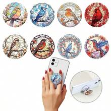 1 pezzo Supporto per telefono cellulare con disegno dipinto di colibrì, supporto universale in plastica per telefono, staffa regolabile, facile da installare e rimuovere, adatto per viaggi di lavoro, viaggi e attività all aperto