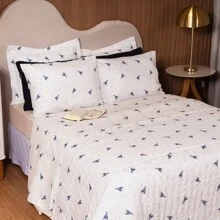 Essencialle 2-Piece Single Sheet Set Cotton 160 Thread Count With Elastic - Our Lady - View 6