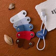 Pinzas organizadoras de cable de datos personalizables con forma de corazón, accesorios organizadores de cable de datos personalizados, pinzas organizadoras de cable de datos con forma de corazón de alta calidad y estilo bohemio - Multicolor - Ver 3