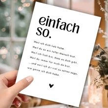 德国爱情卡，有趣的情人节和生日祝福，适合周年纪念和祝贺，祝你好运，是送给丈夫、男朋友、女朋友、妻子、最爱的人的完美圣诞礼物 - 彩色 - 查看 2