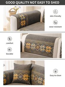1pcChenille Sofa Cushion Is All-Weather Anti-Skid - Dark Grey - View 4