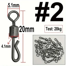 20pcs Carp Fishing Swivels Quick Change Stainless Steel For Carp Fishing Rig Fishing Accessories Terminal Tackle AE007