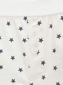 Women Y2k Lounge Shorts Cute Floral/Bow/Star Print Button Front Low Rise Sexy Micro Shorts Slim Fit Pajama Bottoms Cute Sleep Shorts Going Out Shorts - màu đen - Xem 5