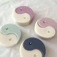 太极阴阳蜡烛硅胶模具 DIY 手工皂环氧树脂粘土铸造艺术工艺品石膏模具用于蜡烛制作礼品派对用品家居装饰 - 彩色 - 查看 2