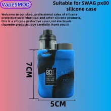 Vỏ bảo vệ bằng silicon cho thiết bị VapeSMOD SWAG PX80 Vape, Thiết kế có kết cấu, Chống bụi và rơi - Nhiều màu - Xem 5
