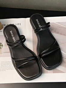 2025 Spring/Summer New Women Casual Comfortable Fashion Personalized Gentle Elegant Sandals, Daily Versatile Street Classic Minimalist Flat Sandals, Women Elegant Exquisite Lightweight Soft Open Toe Sandals