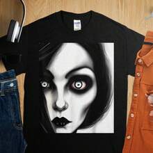 Goth Aesthetic Grunge Occult Emo Satanic Scared Gothic T-Shirt Dark Mori Girl, E-Girl E-Boy TShirt, Goth Men Women, Dark Angel Shirt - Black - View 1