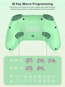 Control inalámbrico recargable para juegos, mando inalámbrico para juegos de PC - Verde - Ver 10