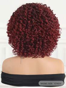 Fluffy Little Curl Wig Red 12-Inch Short Curl Wig Synthetic Heat Resistant Fiber Wig Ladies Wig Perfect For Holiday Travel Family Gatherings Everyday Wear Use