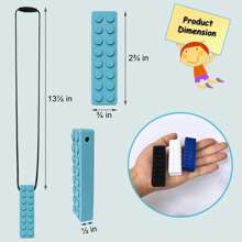 1pc Baby Chew Teether Necklace, Silicone Chewy Necklace Sensory Teether Toys, Sensory Chew Necklace Bundle For Kids With Teething, ADHD, Biting Needs, Oral Motor Chewy Teether, For Boys & Girls