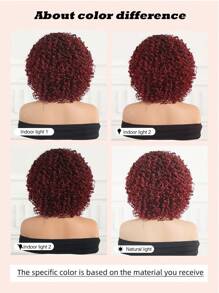 Fluffy Little Curl Wig Red 12-Inch Short Curl Wig Synthetic Heat Resistant Fiber Wig Ladies Wig Perfect For Holiday Travel Family Gatherings Everyday Wear Use