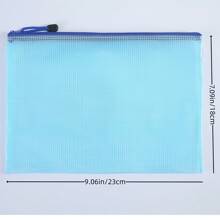 1pc/5pcs Zipper Bag Plastic Zipper Bag A5 Multifunctional Waterproof File Bag With Secure Zipper And Reinforced Seams, Suitable For Organizing Office, School Supplies, Pens And Accessories - Great For Travel, Commuting And Daily Use, Storage For Travel Accessories, Receipts,Back To School