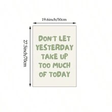 1 幅积极正面的墙面艺术画，鼠尾草绿色帆布印刷画，印刷海报，复古美学装饰，适用于卧室、客厅或办公室、公寓装饰，无框或带框 - 彩色 - 查看 9