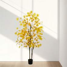 Kunstmatige esdoorn 120cm/150cm/180cm Kunstplant Kunstmatige esdoorn Winterharde kunstplanten Grote kunstplant in pot voor binnen buiten Thuiskantoor Tuin Moderne decoratie
