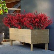 1/5/12 Bundles Artificial Flowers, Valentine's Day New Years Gifts Outdoor Fake Flowers For Decoration UV Resistant No Fade Faux Plastic Plants, Garden Porch Window Box Decor, Room Decor, Home Decor (White) Birthday Graduation