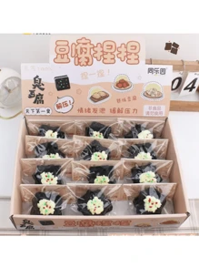 Juguete antiestrés con efecto de rebote suave y lento con diseño de alta calidad en forma de tofu fermentado con ajo