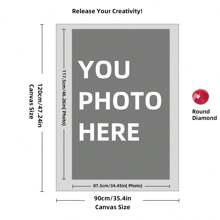 Customize Diamond Art Painting,Customized Painting Kits For Adults & Kids,Full Round 5D DIY Personalized Art,Customized Private Picture Arts Craft Decor Family, Mom, Dad, Kids, Dog, Friends, Loves,Wedding Photos(Round Diamond) 1pc Ornamental - Multicolor - View 27