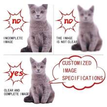 Personalized Pet Photo Plush Pillow - Customized Animal Shaped Cushion, Perfect Gift For Pet Enthusiasts And Friends, Double Sided Printing, Suitable For Living Room, Bedroom, Sofa, Cat Decoration, Suitable For Any Scene
