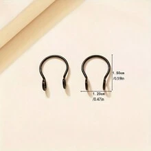 几何夹式鼻环 - 假穿孔鼻饰，适合男女青少年男孩女孩 - 适合作为礼物 - 鼻環 - 查看 4