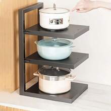 One Pot Rack, Stainless Steel Pot Rack Under Sink, Stable Multi-Tier Rack, Easy To Install And Adjustable Storage Organizer For Pots And Pans, Kitchen Organizer And Storage Rack, Kitchen Accessories