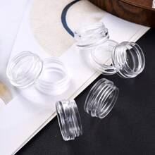 10/50 件/套透明塑料珠宝珠子收纳盒小底圆形容器罐化妆品收纳盒 - 無色 - 查看 8