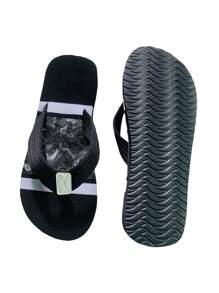 Men's Flip Flops, Fashionable Color Blocked Slippers, Summer Thick Sole Non-Slip Soft Bottom Personalized Men's Sandals, Casual Shoes For Men, Men's Flip-Flops For Outdoor, Fashion, Beach Wear