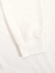 Men's Letter Embroidery Long Sleeve Casual POLO Shirt