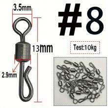 20pcs Carp Fishing Swivels Quick Change Stainless Steel For Carp Fishing Rig Fishing Accessories Terminal Tackle AE007